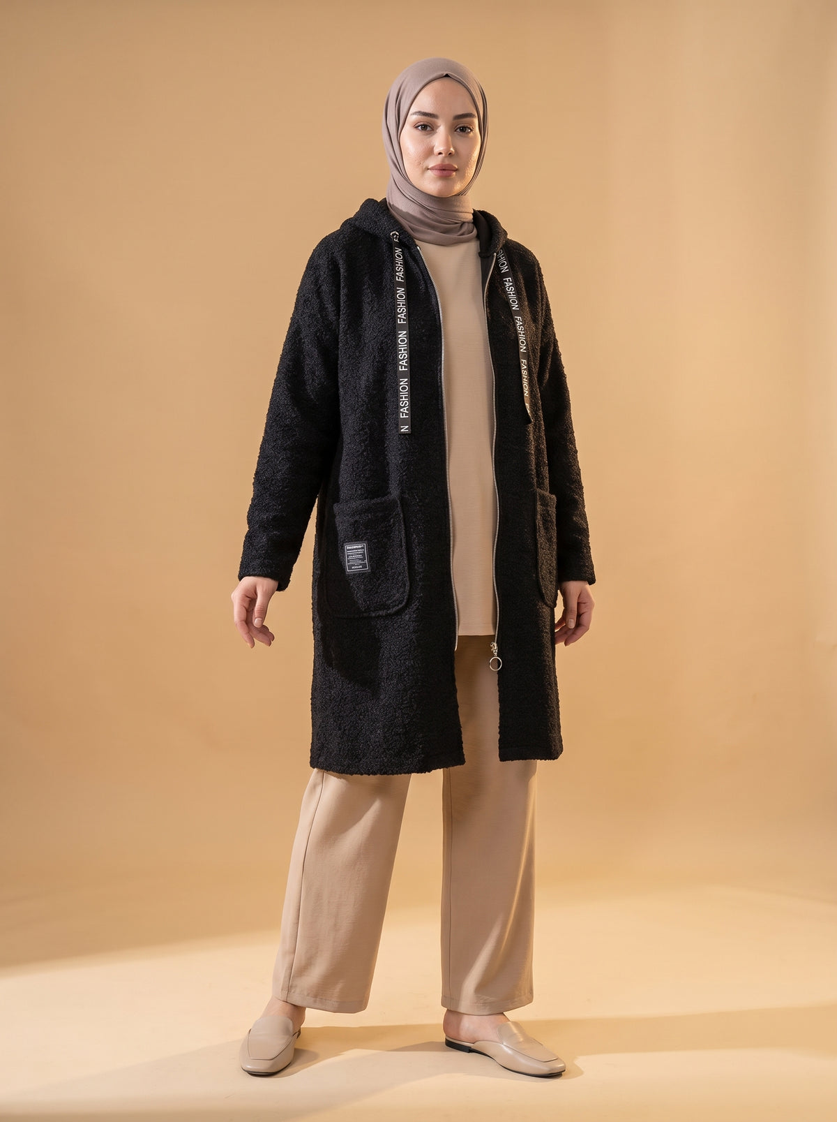 Buklet Hırka - Siyah - Butik Dubai büyük beden hırka