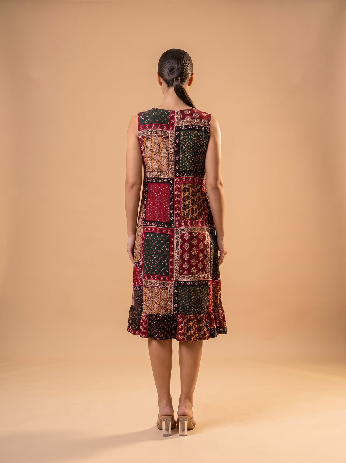 Yazlık Midi Elbise - Anadolu Esintisi - Butik Dubai büyük beden yazlık midi elbise