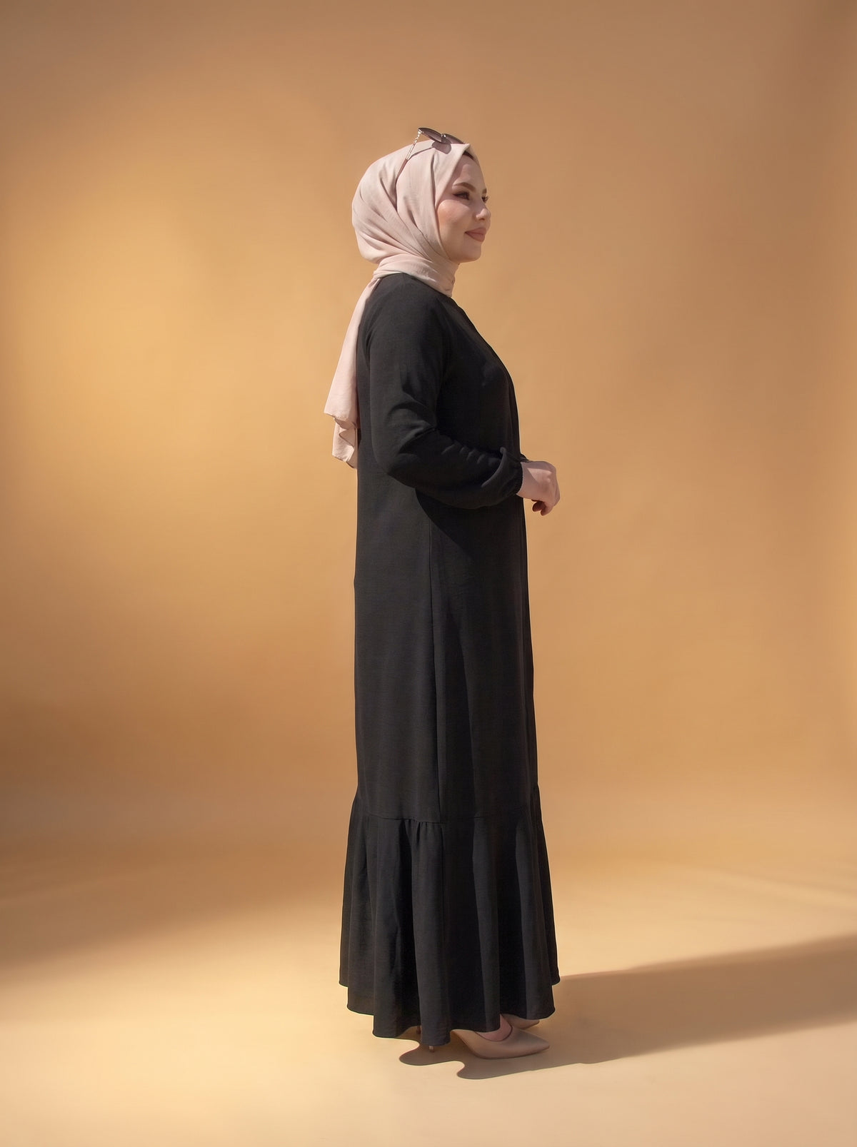 3 Düğmeli Elbise - Siyah
