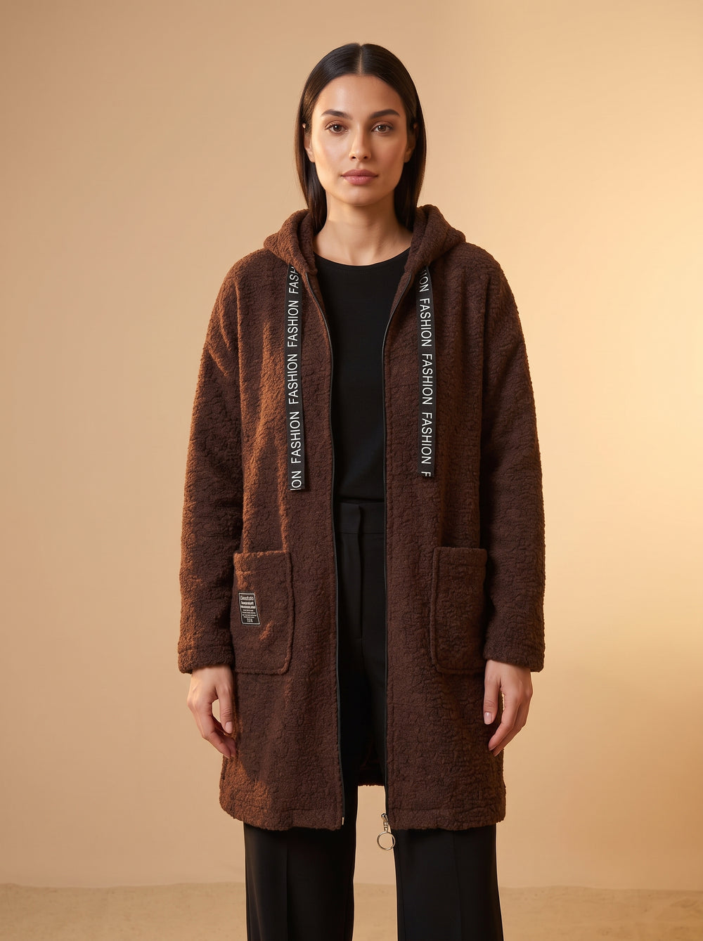 Buklet Hırka - Acı Kahve - Butik Dubai büyük beden buklet hırka