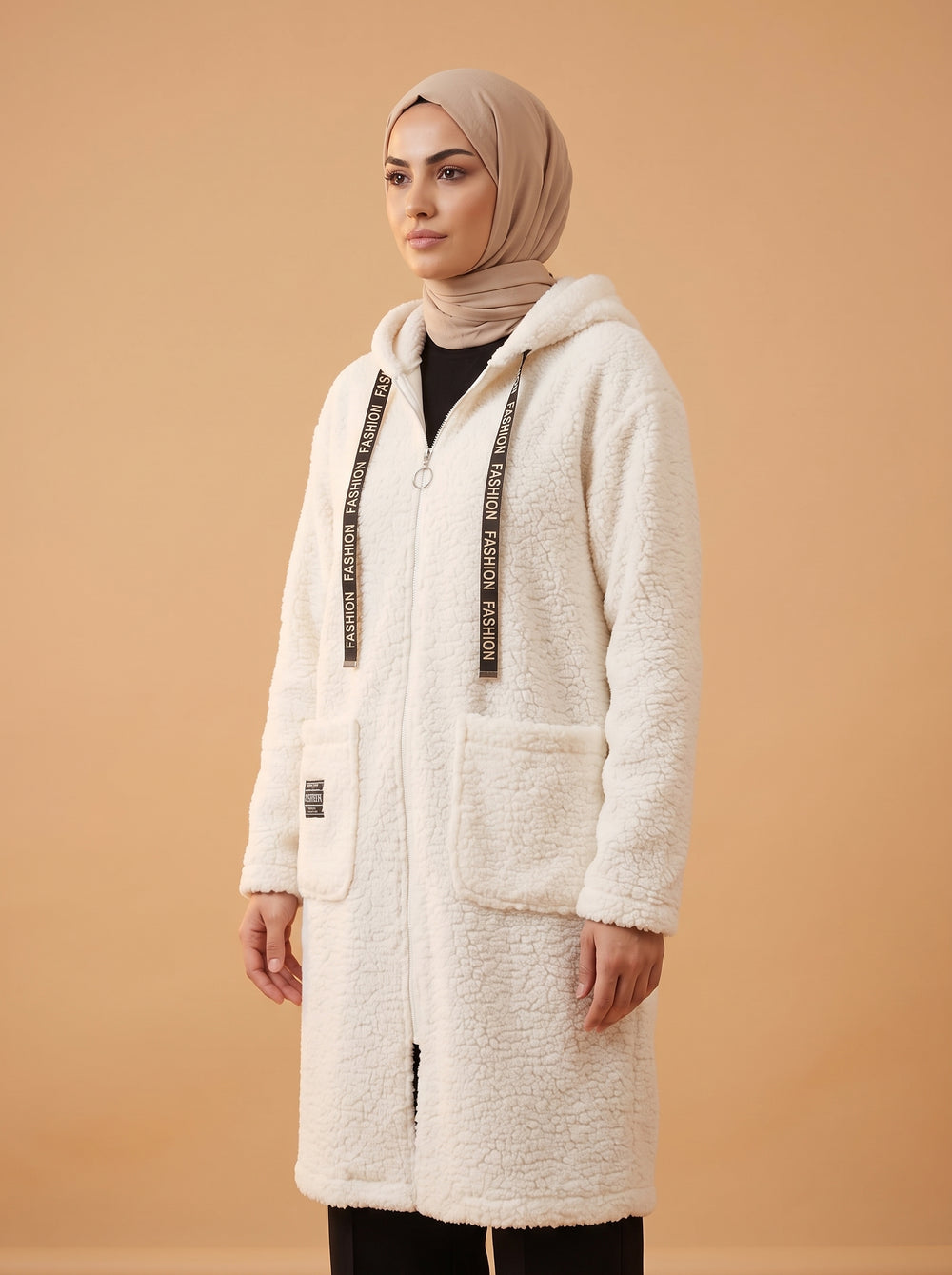 Buklet Hırka - Beyaz - Butik Dubai büyük beden buklet hırka