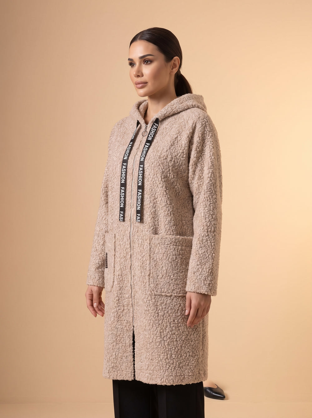 Buklet Hırka - Kar Yağdı Vizon - Butik Dubai büyük beden buklet hırka
