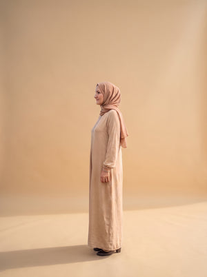 Taşlı Elbise Bej