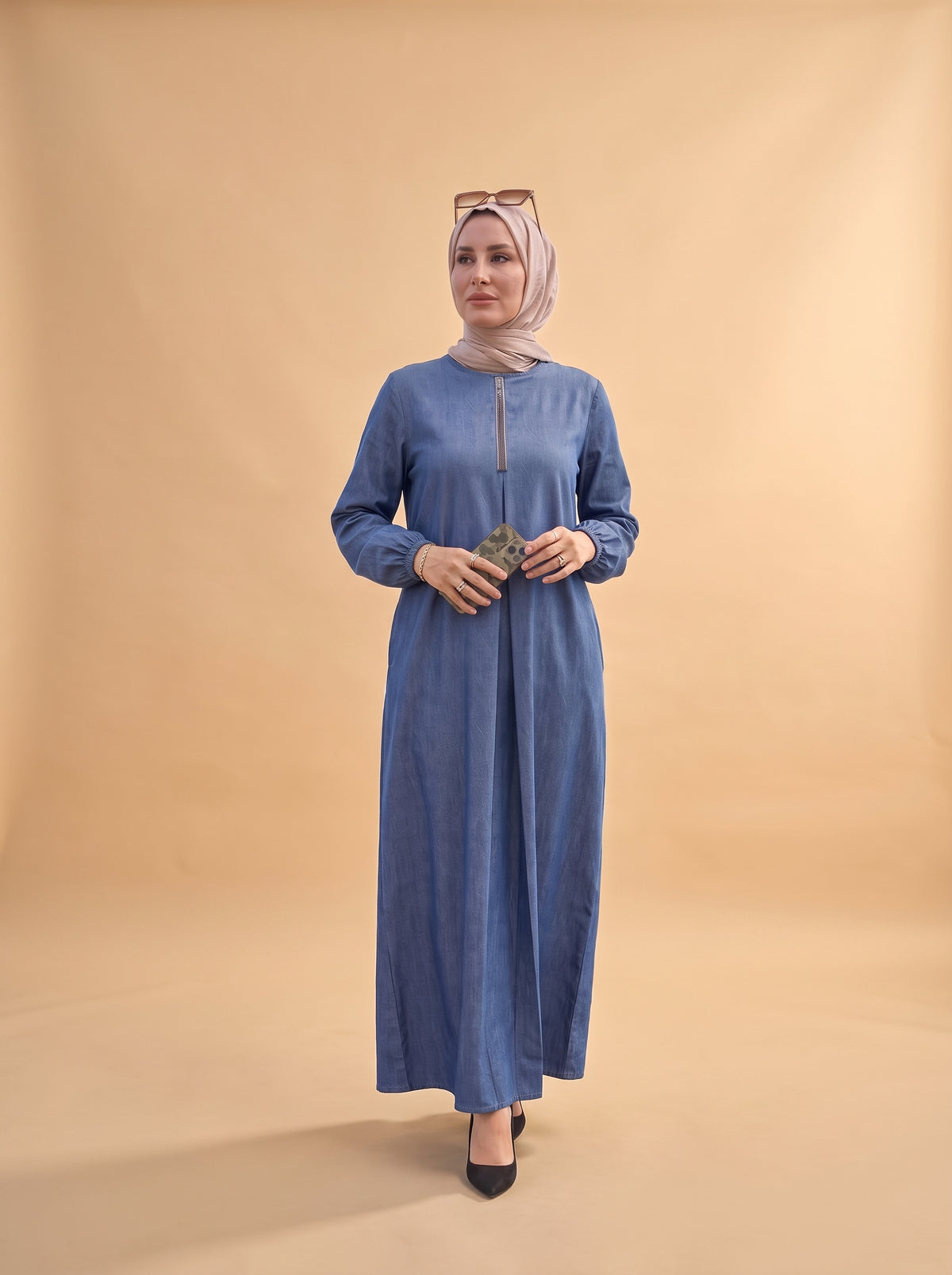 Taşlı Elbise Kot