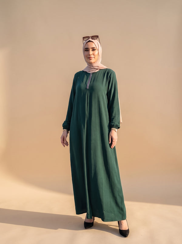 Taşlı Elbise Yeşil