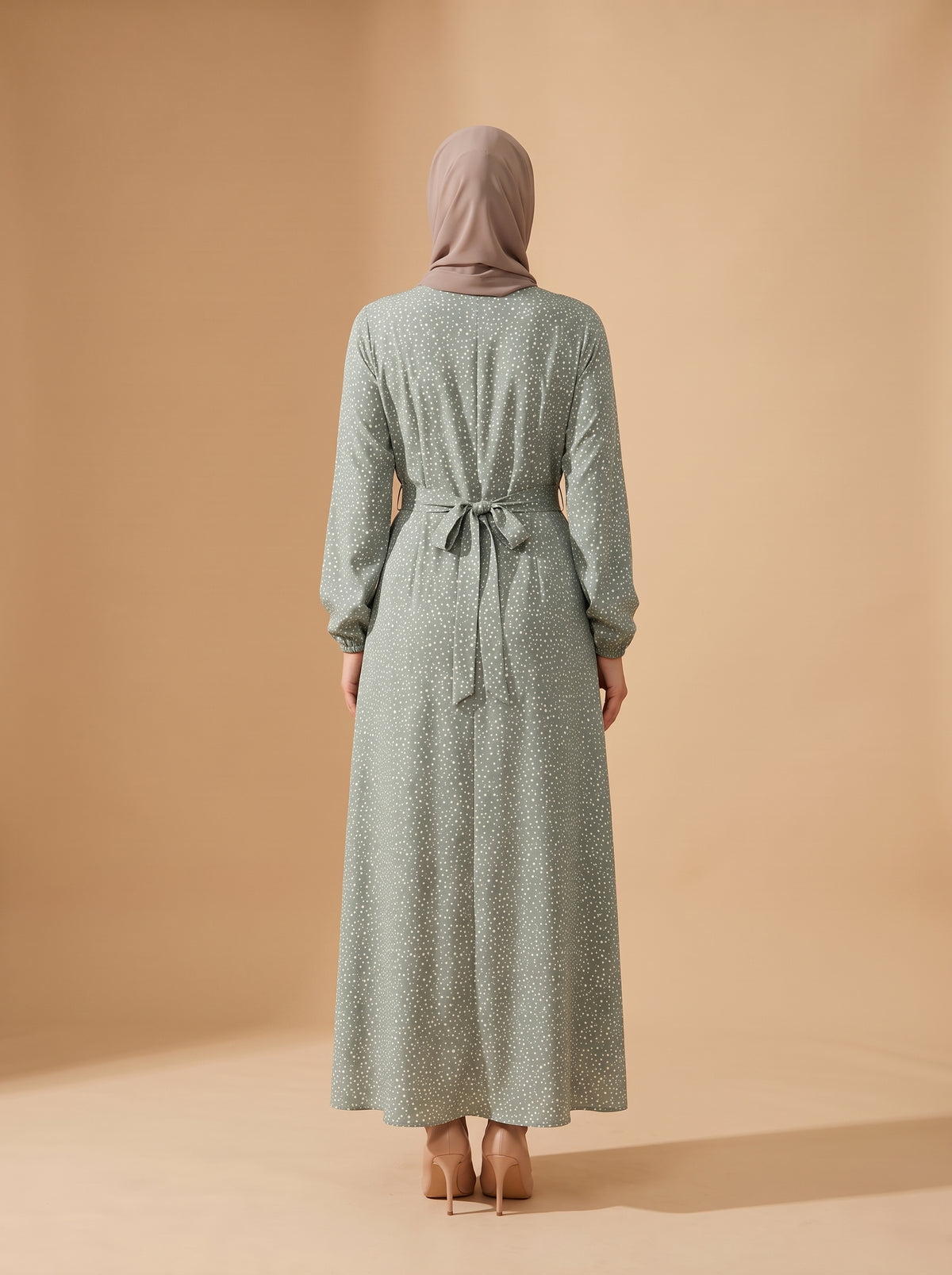 Viskon Elbise - Mint İnci - Butik Dubai büyük beden viskon elbise