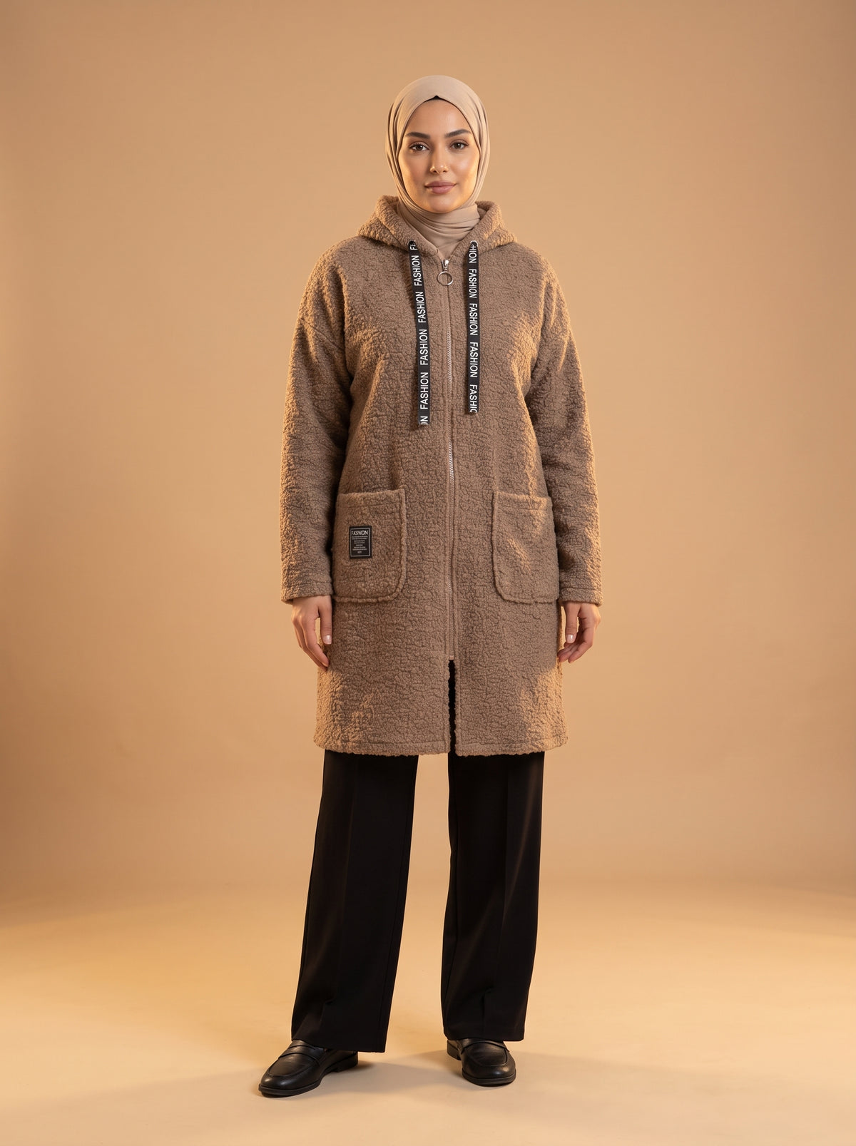 Buklet Hırka - Vizon - Butik Dubai büyük beden buklet hırka