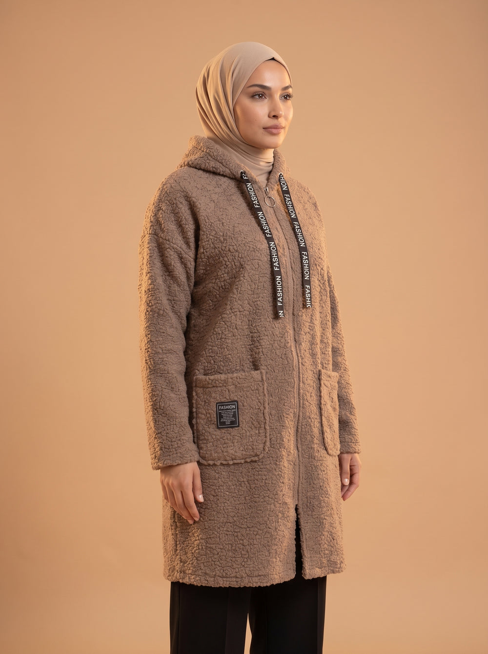 Buklet Hırka - Vizon - Butik Dubai büyük beden buklet hırka